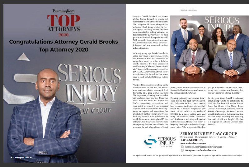 Gerald Brooks Named Top Attorney by Birmingham Magazine